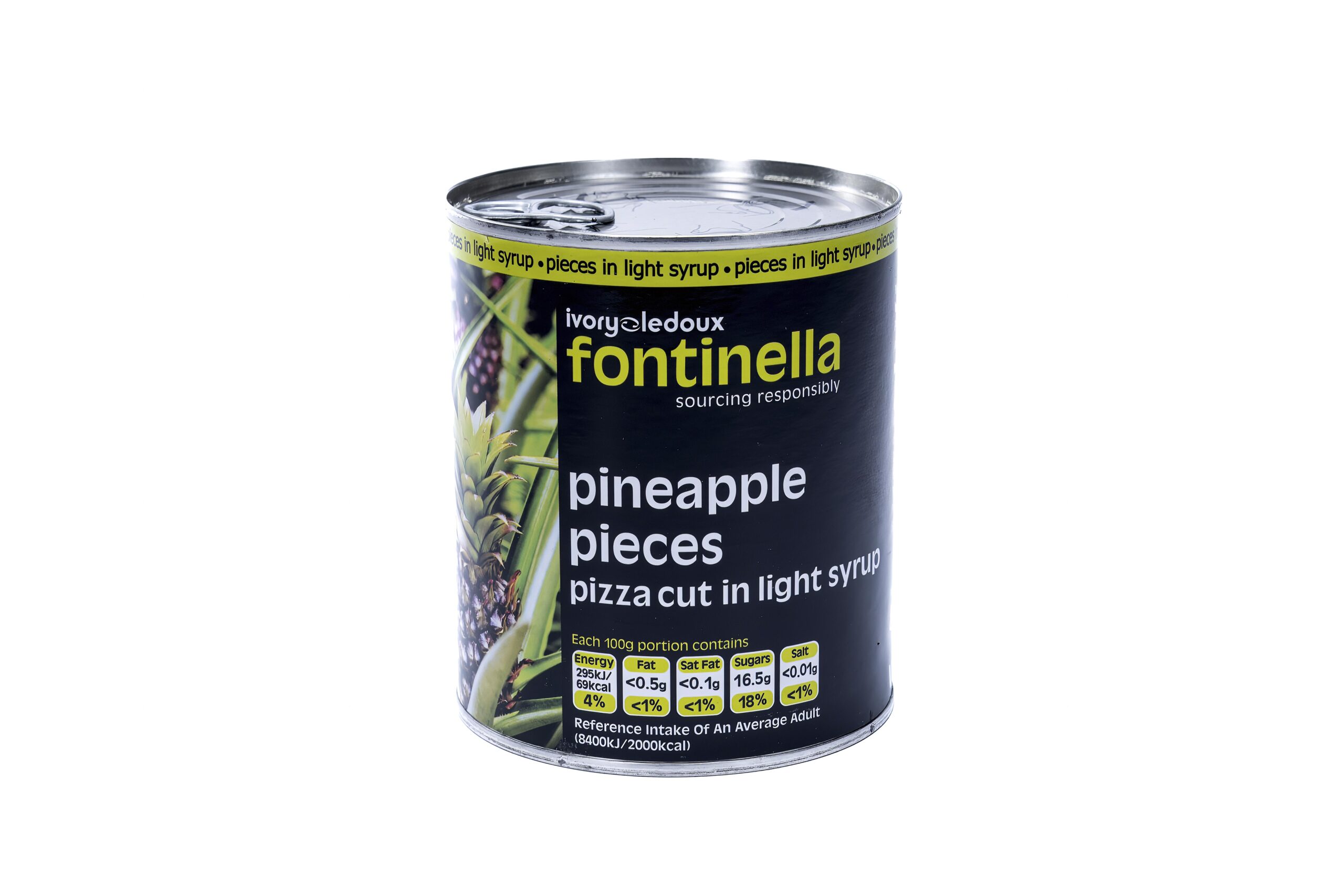 Fontinella 822g Pineapple Pieces Pizza Cut in Syrup