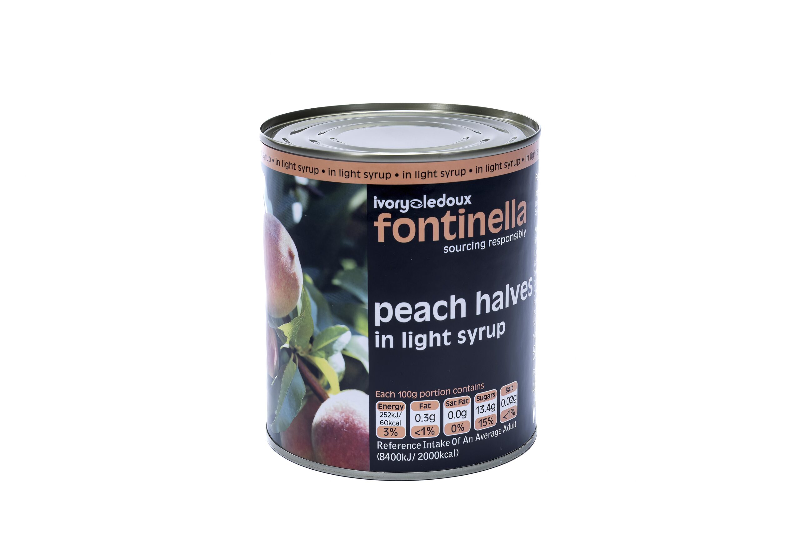 Fontinella 820g Peach Halves in syrup