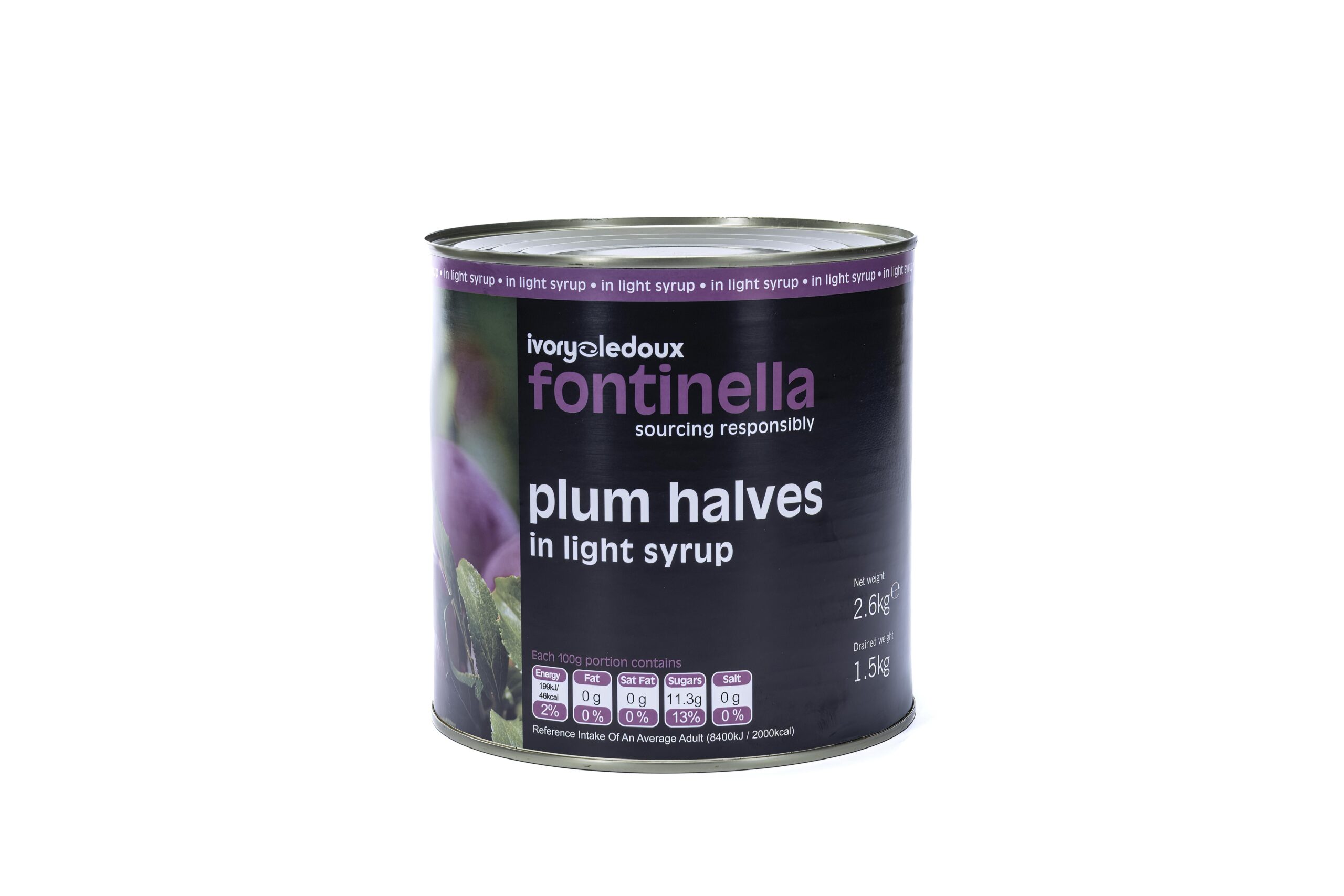 Fontinella 2.6kg Plum Halves in syrup