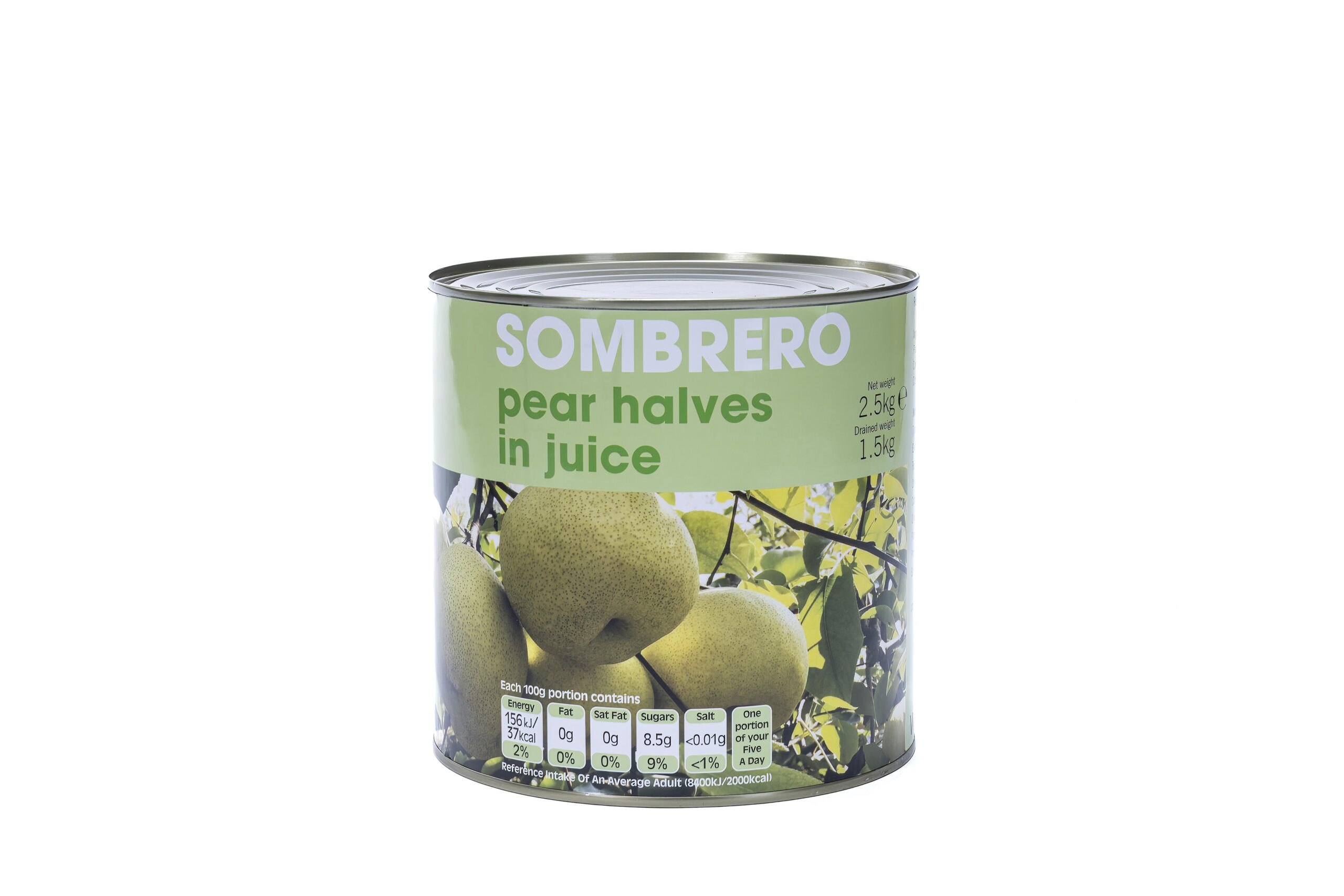 Sombrero 2.5kg Pear Halves in Juice
